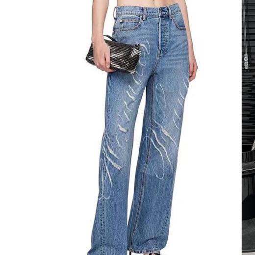 Alexander*** King scratched lettering trousers